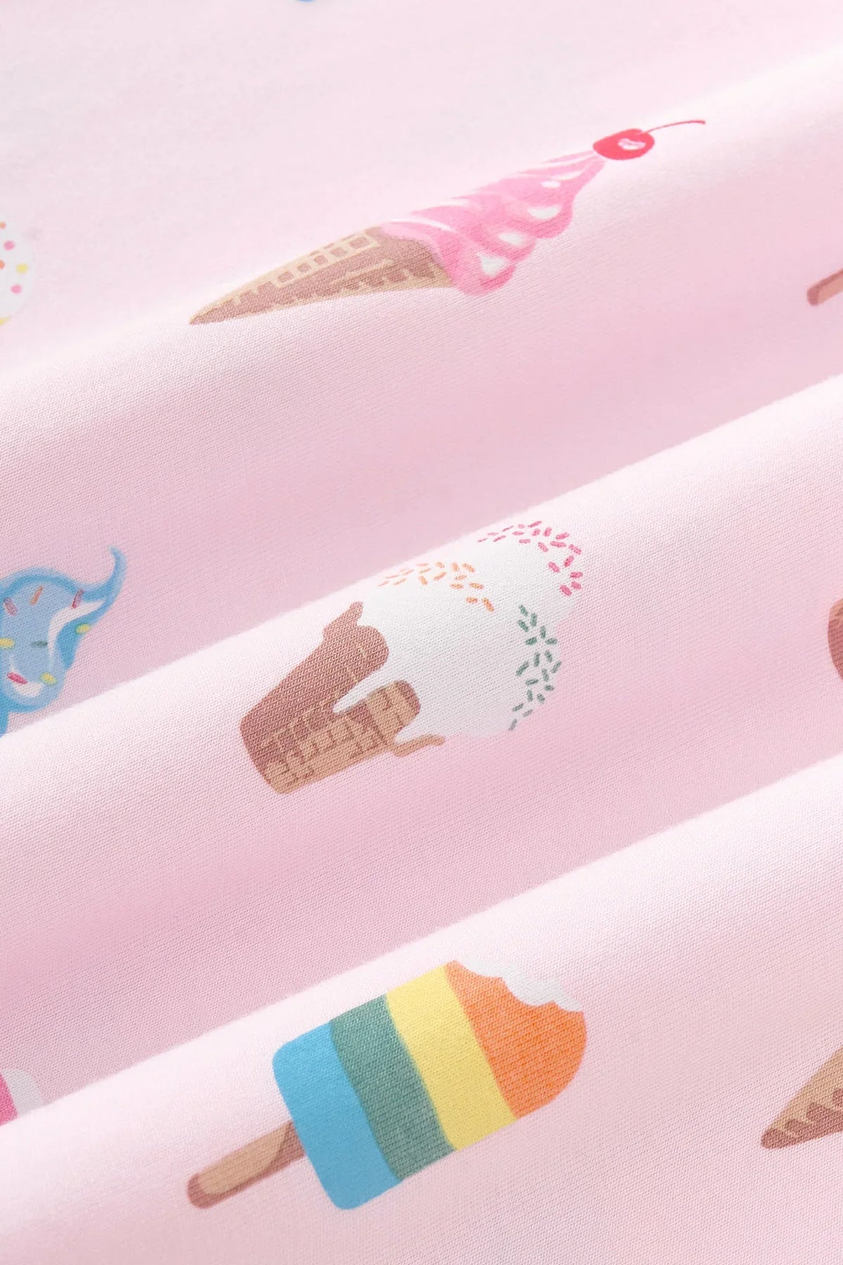 Flutter Sleeve Romper in Sakura Ice Cream