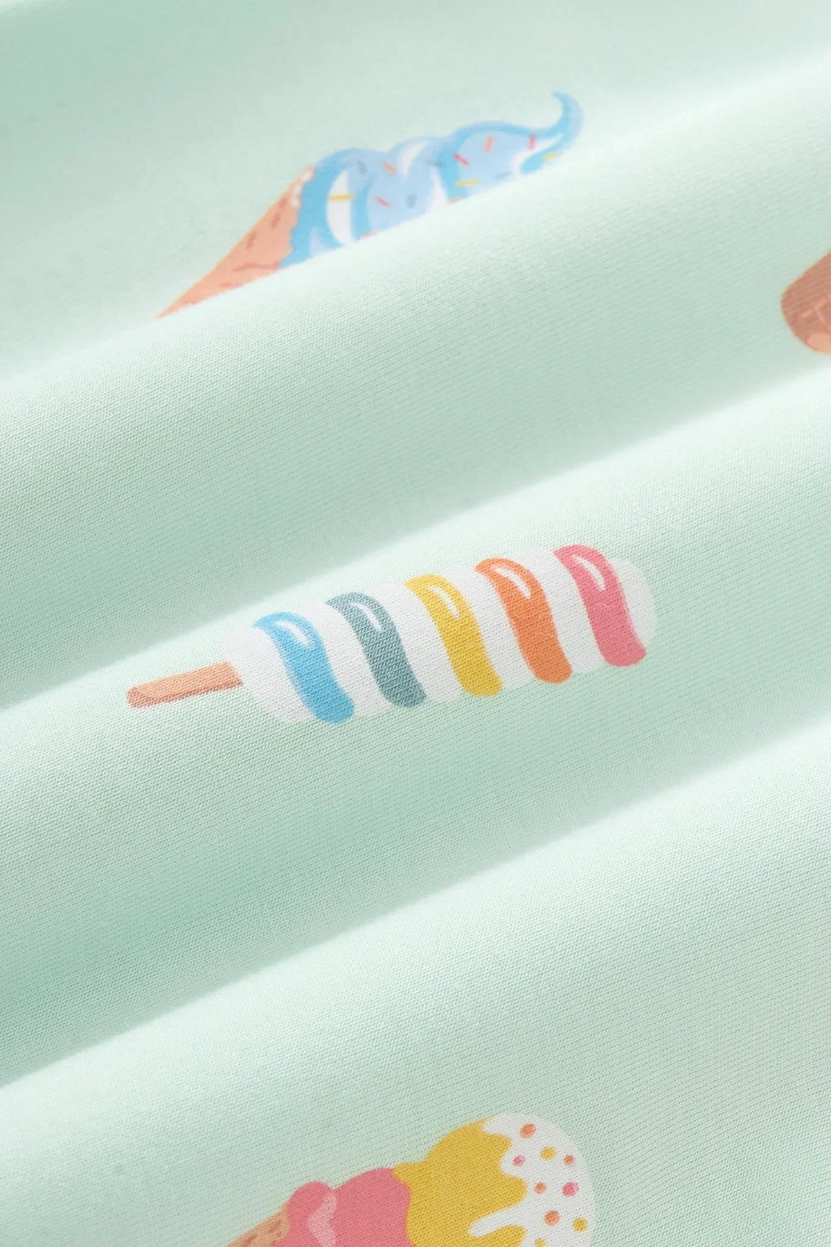 Zippered Footie in Mint Ice Cream