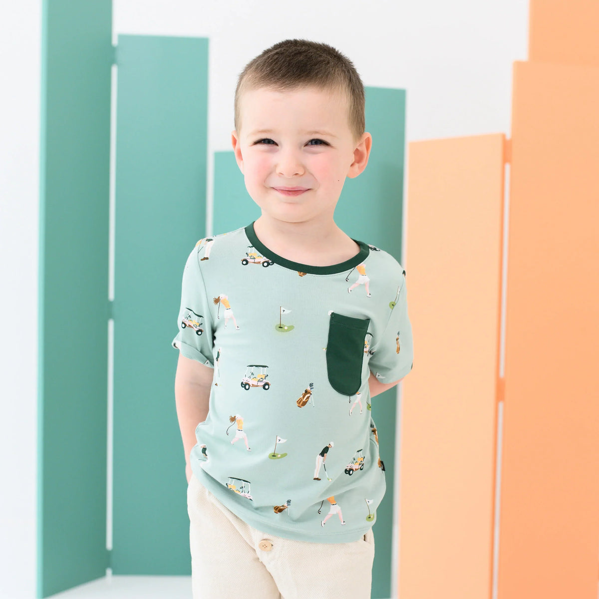 Toddler Crew Neck Tee in Golf