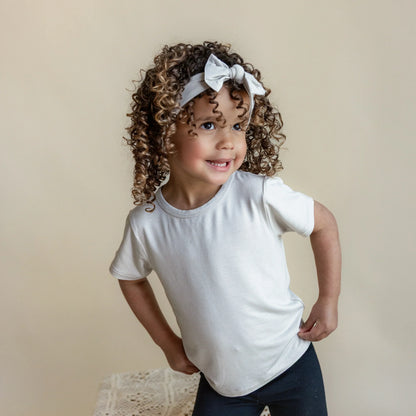 Knotted Bow Headband in Oat