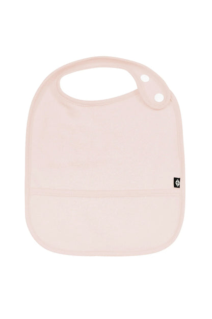 Terry Pocket Bib in Blush