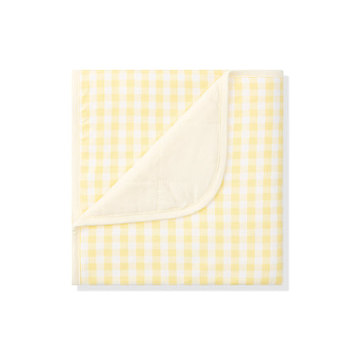 Baby Blanket in Gingham Chamomile 1.0