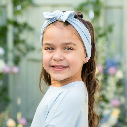 Knotted Bow Headband in Breeze