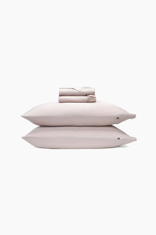 Bamboo Sateen Sheet Set in Rose Quartz
