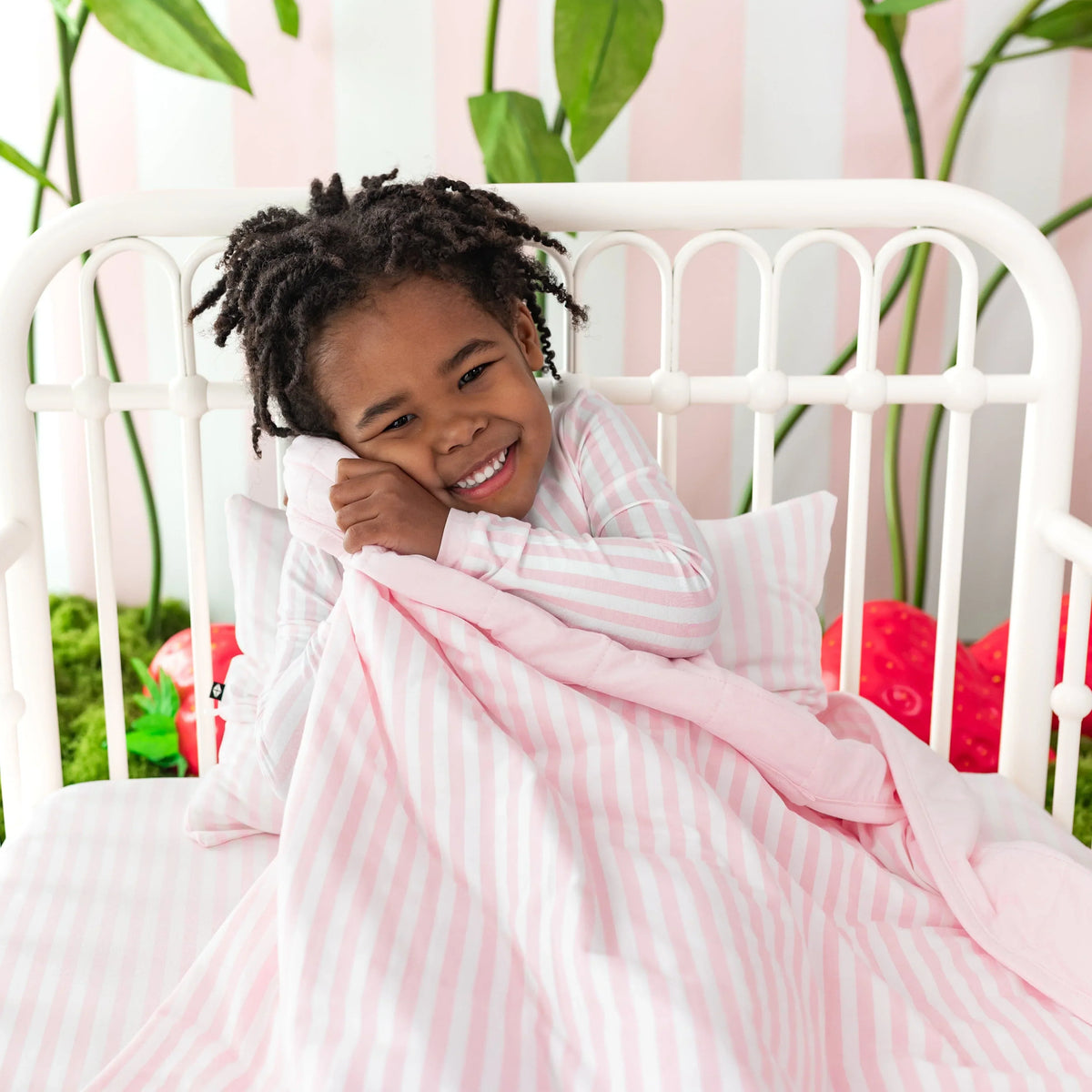Toddler Blanket in Small Sakura Stripe 1.0