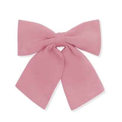 Large Alligator Clip Bow in Apple Blossom