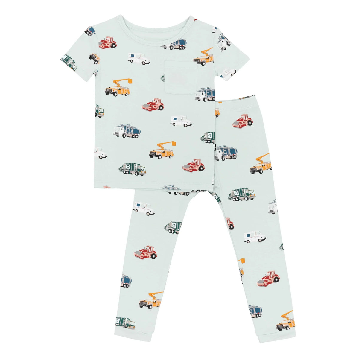 Short Sleeve with Pants Pajamas in City Vehicles